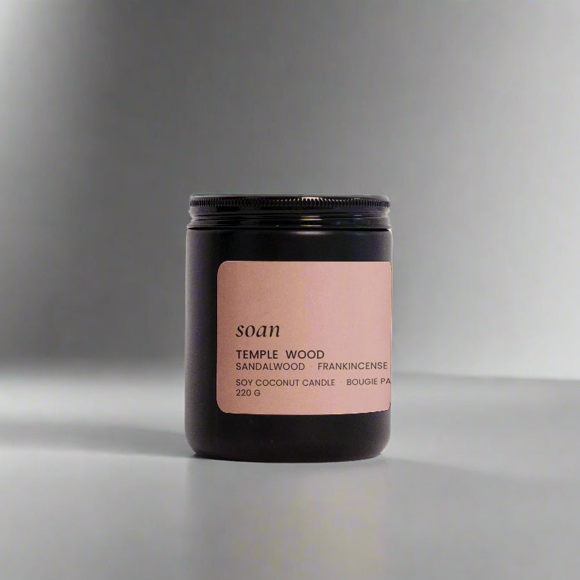 Temple Wood Sandalwood Frankincense Soy Candle – soan