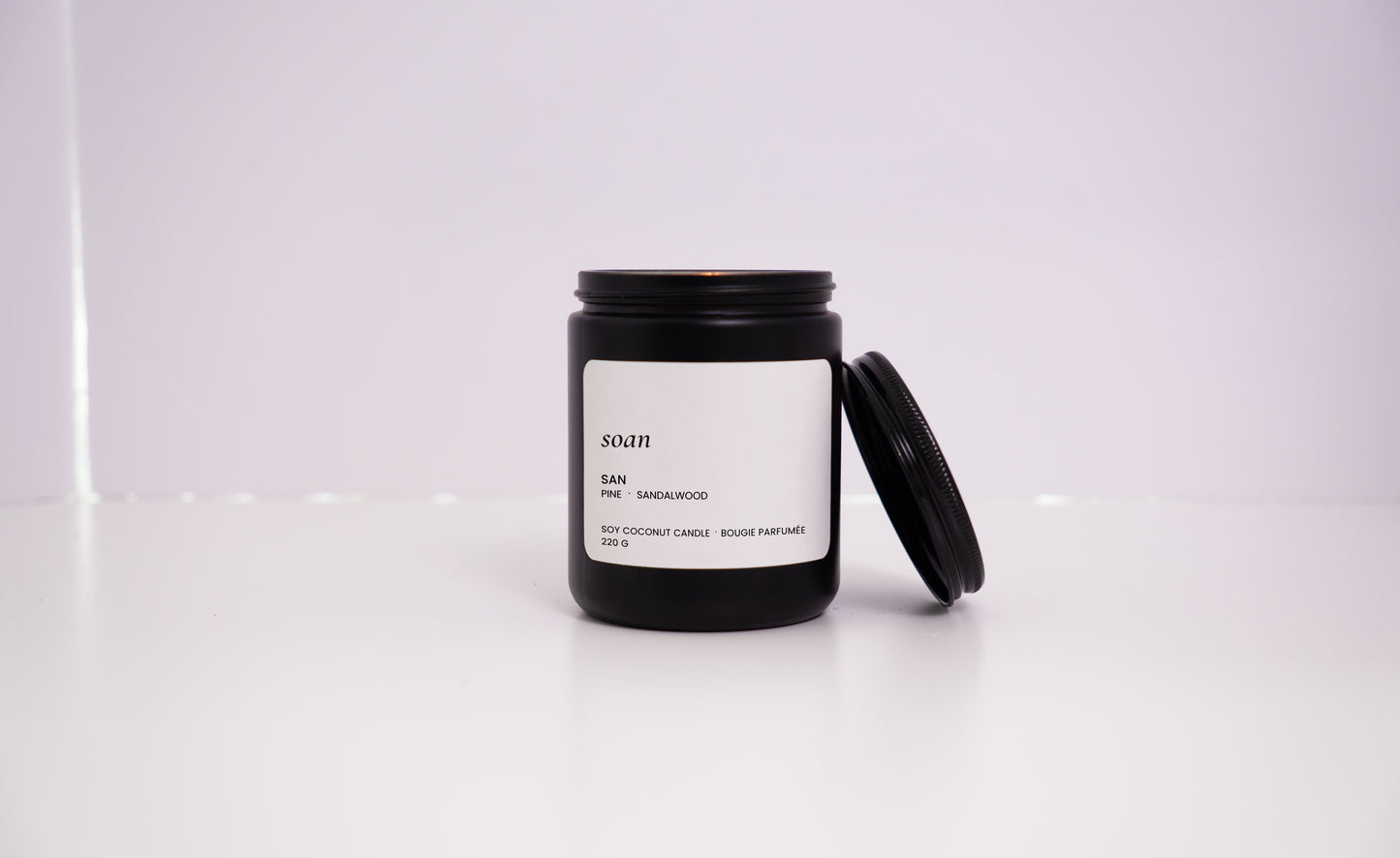 San | Pine + Sandalwood | Jar Soy Candle