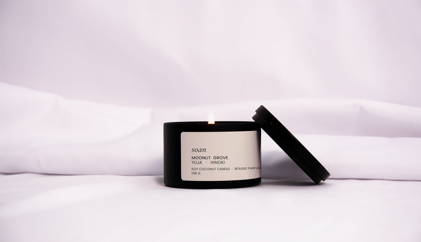 Moonlit Grove | Yuja + Hinoki | Tin Soy Candle