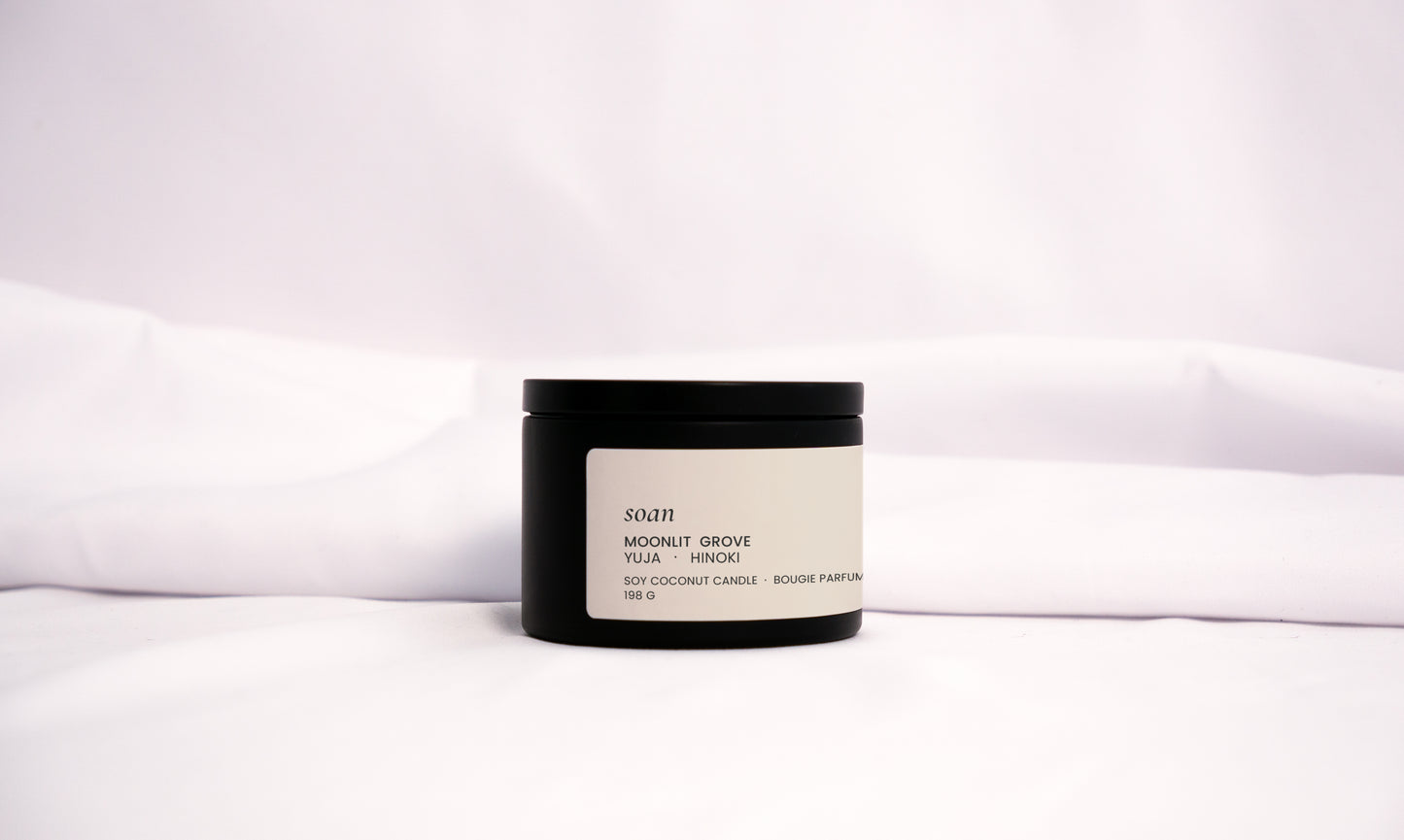 Moonlit Grove | Yuja + Hinoki | Tin Soy Candle