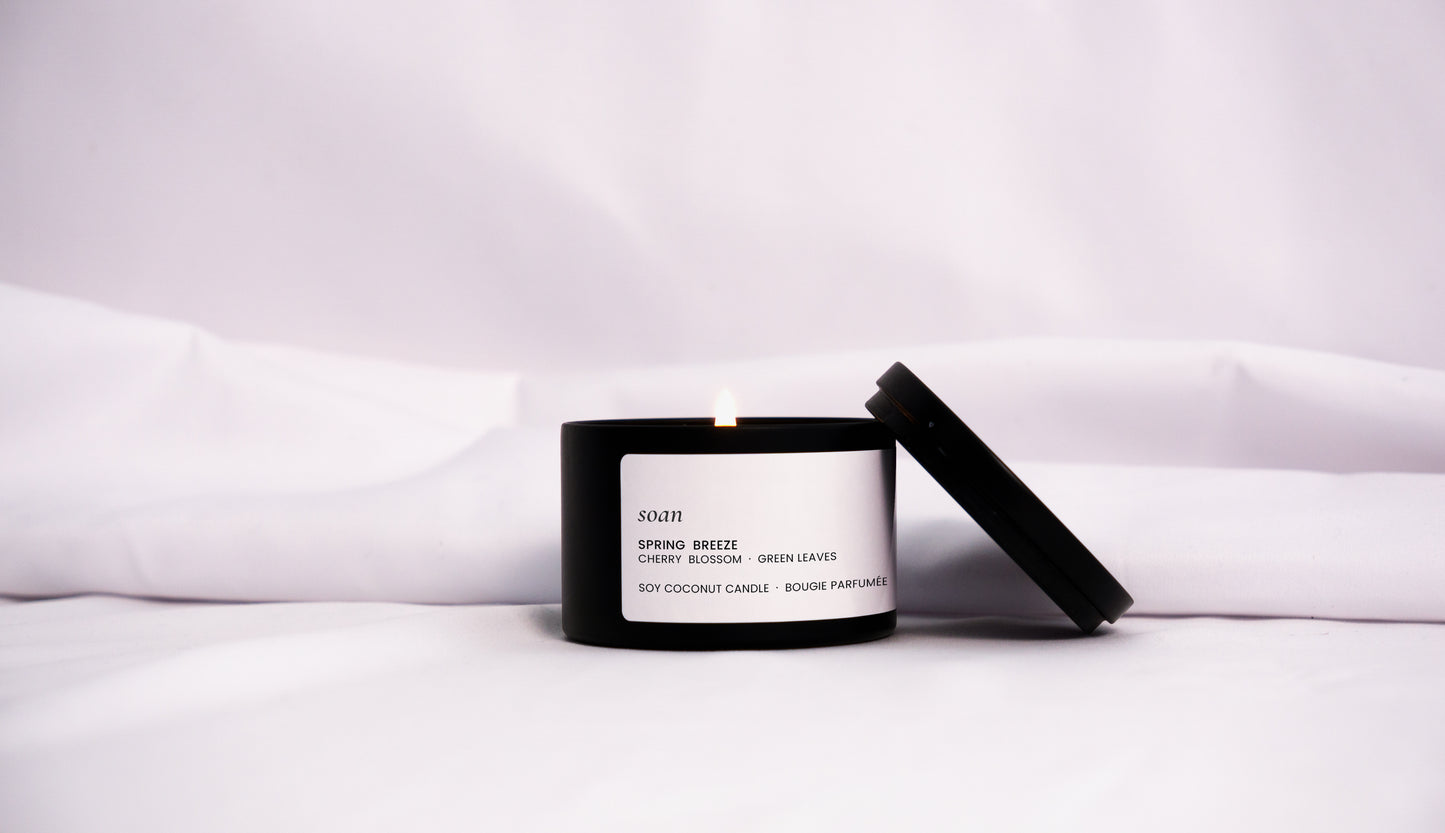 Soy Candle | 8oz | Matte Metal Tin | Cotton Wick | Soy-Coconut Wax Blend