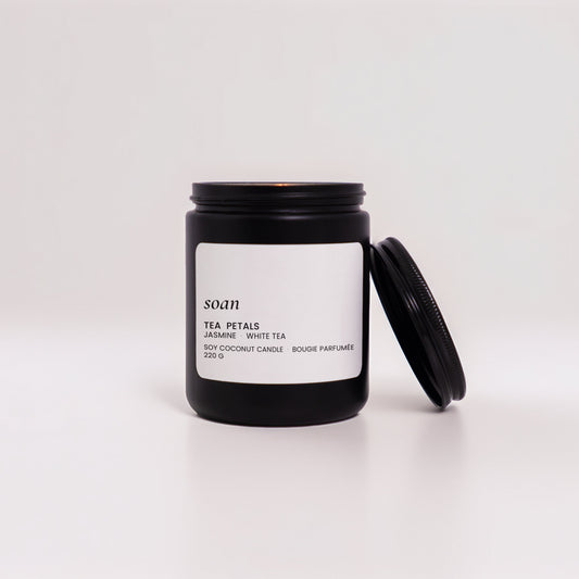 Soan's Jasmine and greens scented soy candle