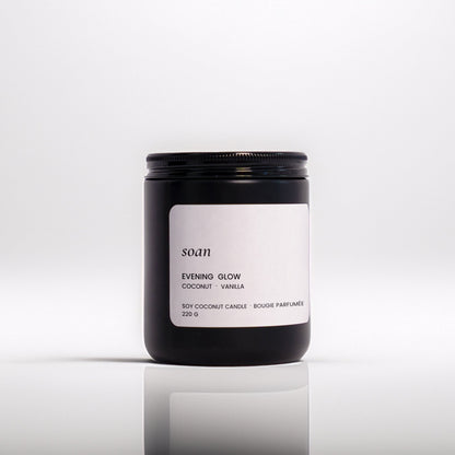 Evening Glow | Coconut + Vanilla | Soy Candle - soan