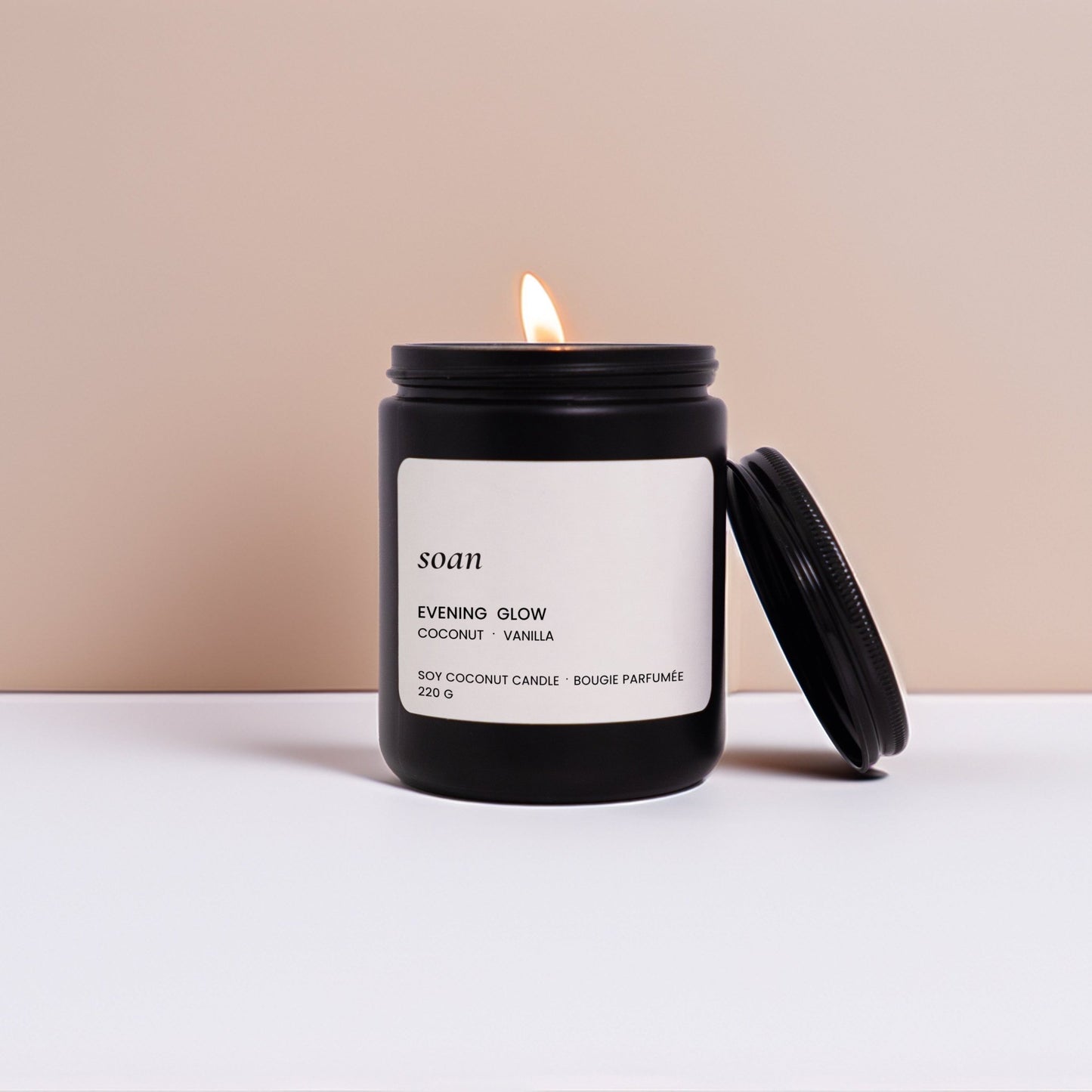 Evening Glow | Coconut + Vanilla | Soy Candle - soan