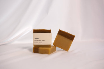 HONEY COCONUT MILK SOAP | HONEY OATMEAL - soan