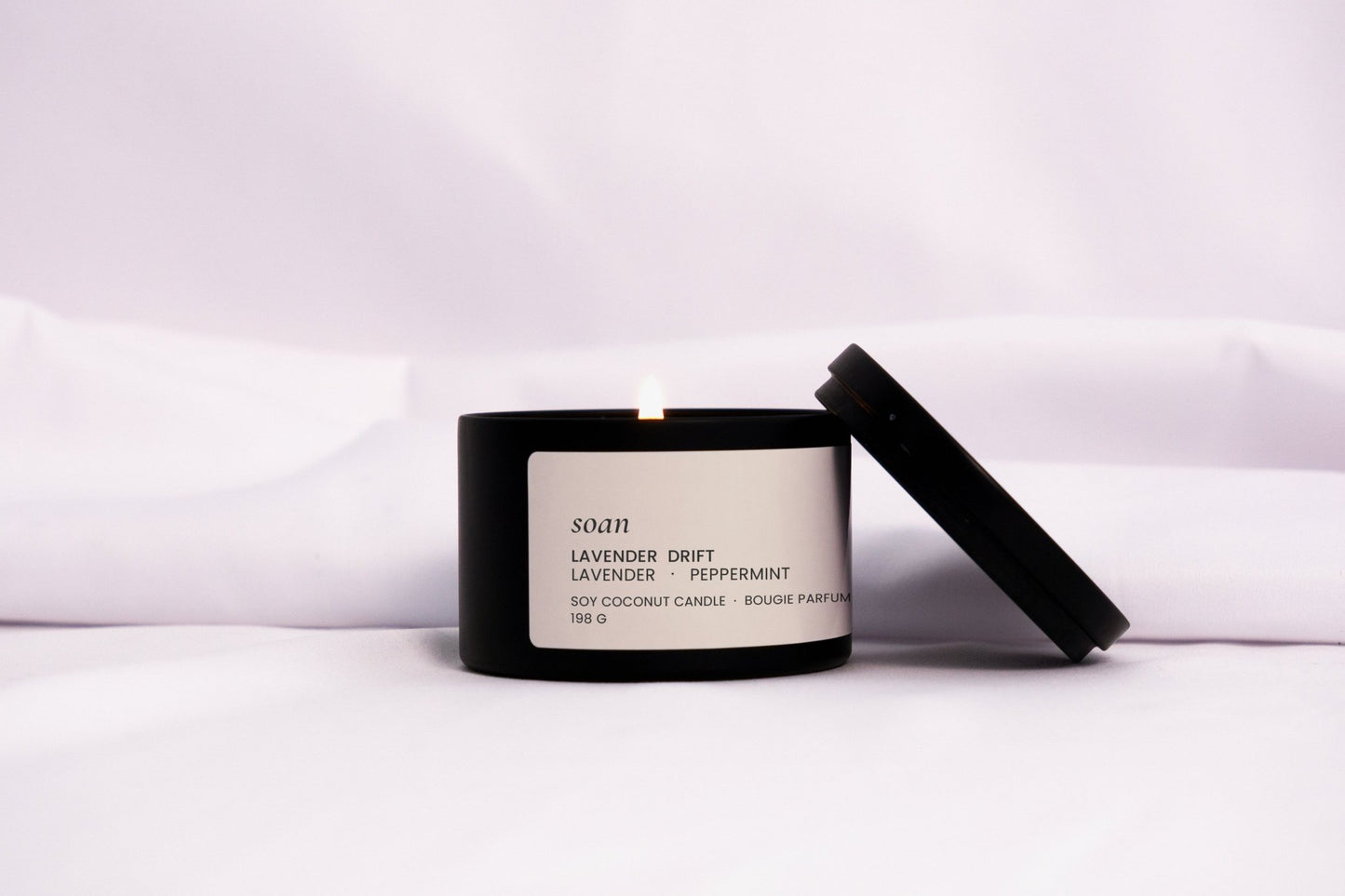 Lavender Drift | Lavender + Peppermint | Tin Soy Candle - soan
