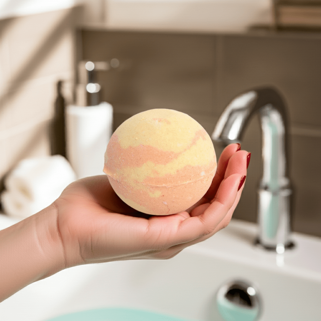 Lime Blossom Bubble Bath Bomb | Milk Bath Bomb | Bath Fizzy - soan