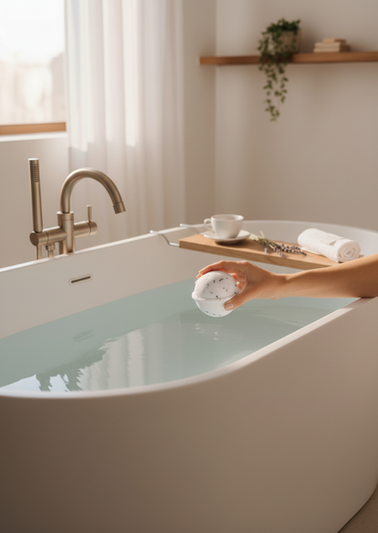 epsom salt bath fizz with essential oil for aromatherapy bath spa 