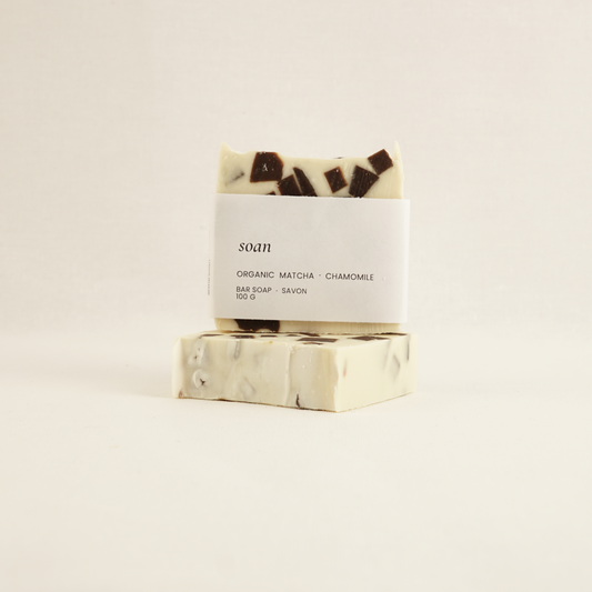 Matcha soap with chamomile oil
