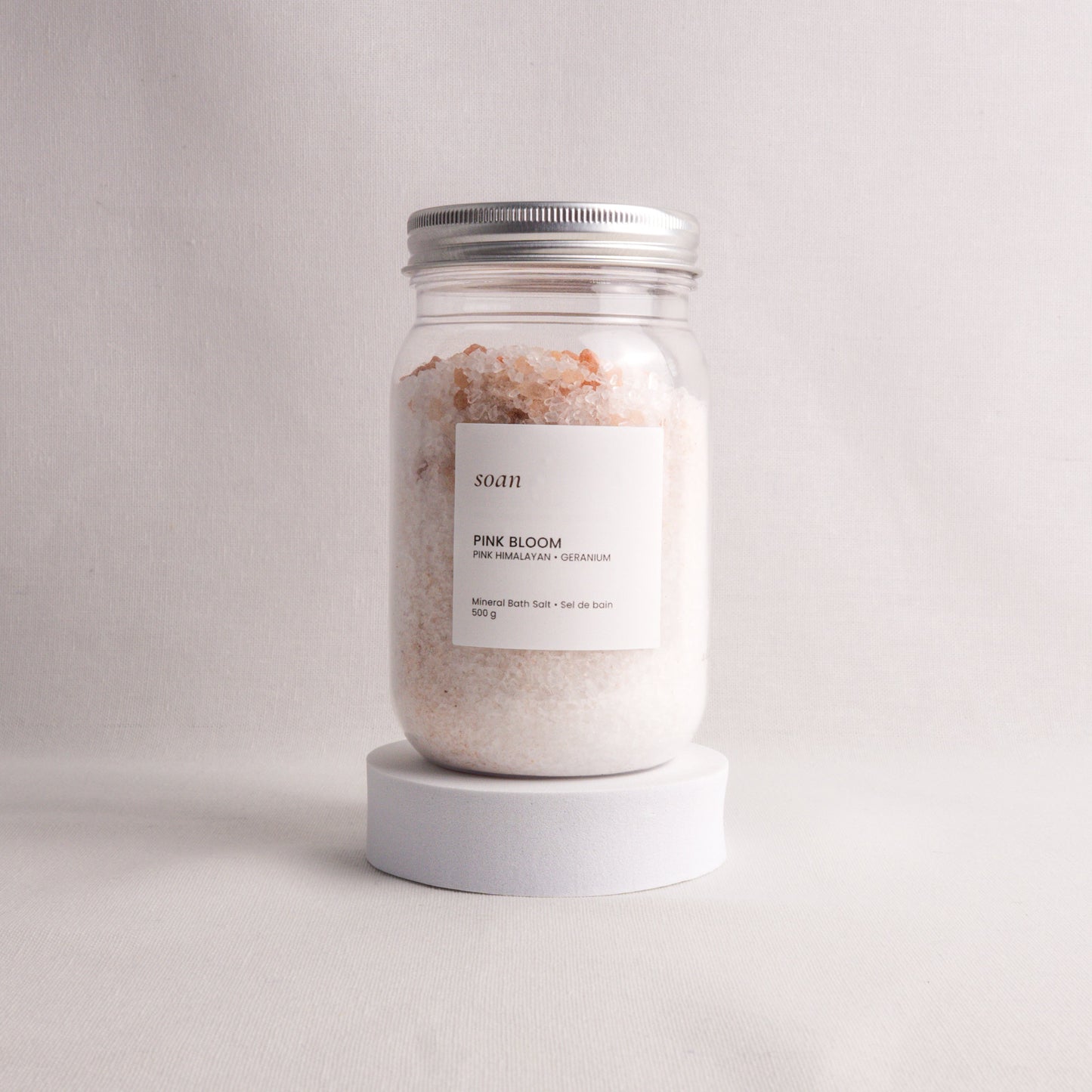 Pink Bloom floral mineral bath salt with Pink Himalayan salt and lavender essential oil