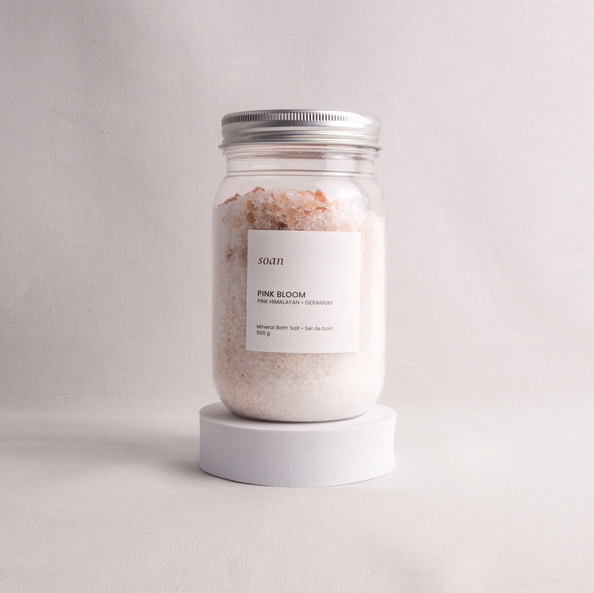 Pink Bloom floral mineral bath salt with Pink Himalayan salt and lavender essential oil