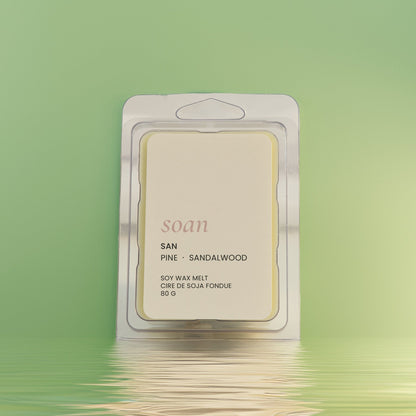 San | Pine + Sandalwood | Soy Wax Melt - soan